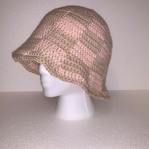 CHECKERED Crocheted Bucket Hat
